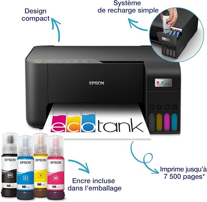EcoTank ET-2862 — Imprimante à Réservoirs d'Encre