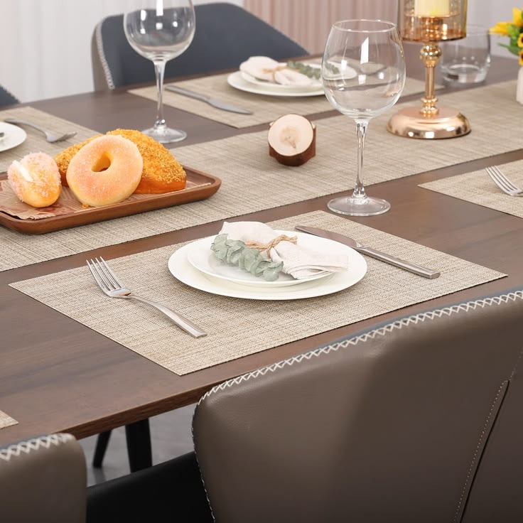 Lot de 6 Sets de Table Tissé lavable